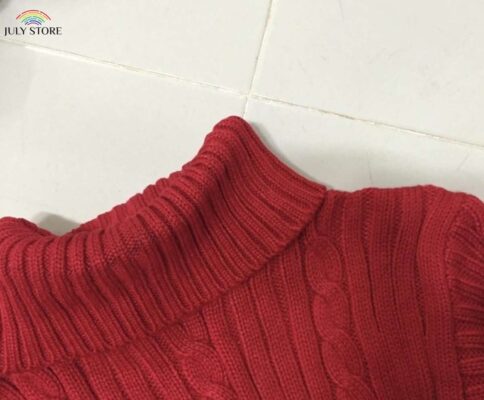 Cách đan áo len cổ lọ 