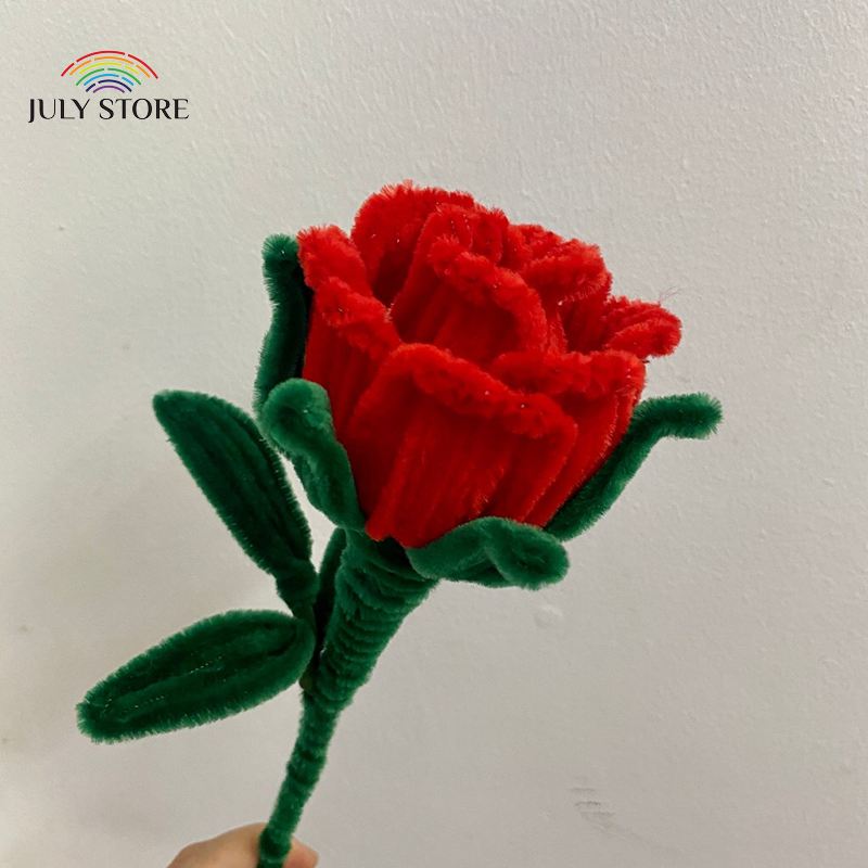 Cách làm hoa hồng bằng kẽm nhung